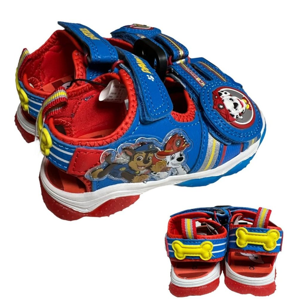 COPY - Paw Patrol Toddler Boys Light Up Sandals Size 9 NEW Color: Navy/Red